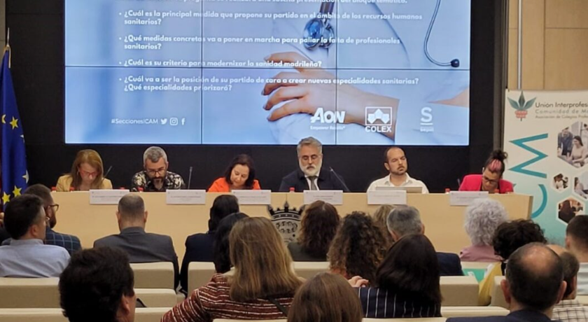 Los principales partidos políticos presentan a los colegios profesionales sanitarios madrileños sus propuestas para la mejora de la sanidad en la Comunidad de Madrid