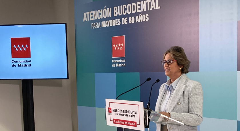 La presidenta del COEM y la presidenta de la CAM presentan el Convenio de asistencia sanitaria en materia de salud bucodental a la población de 80 años y más